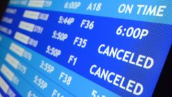 flight cancellation board FILE