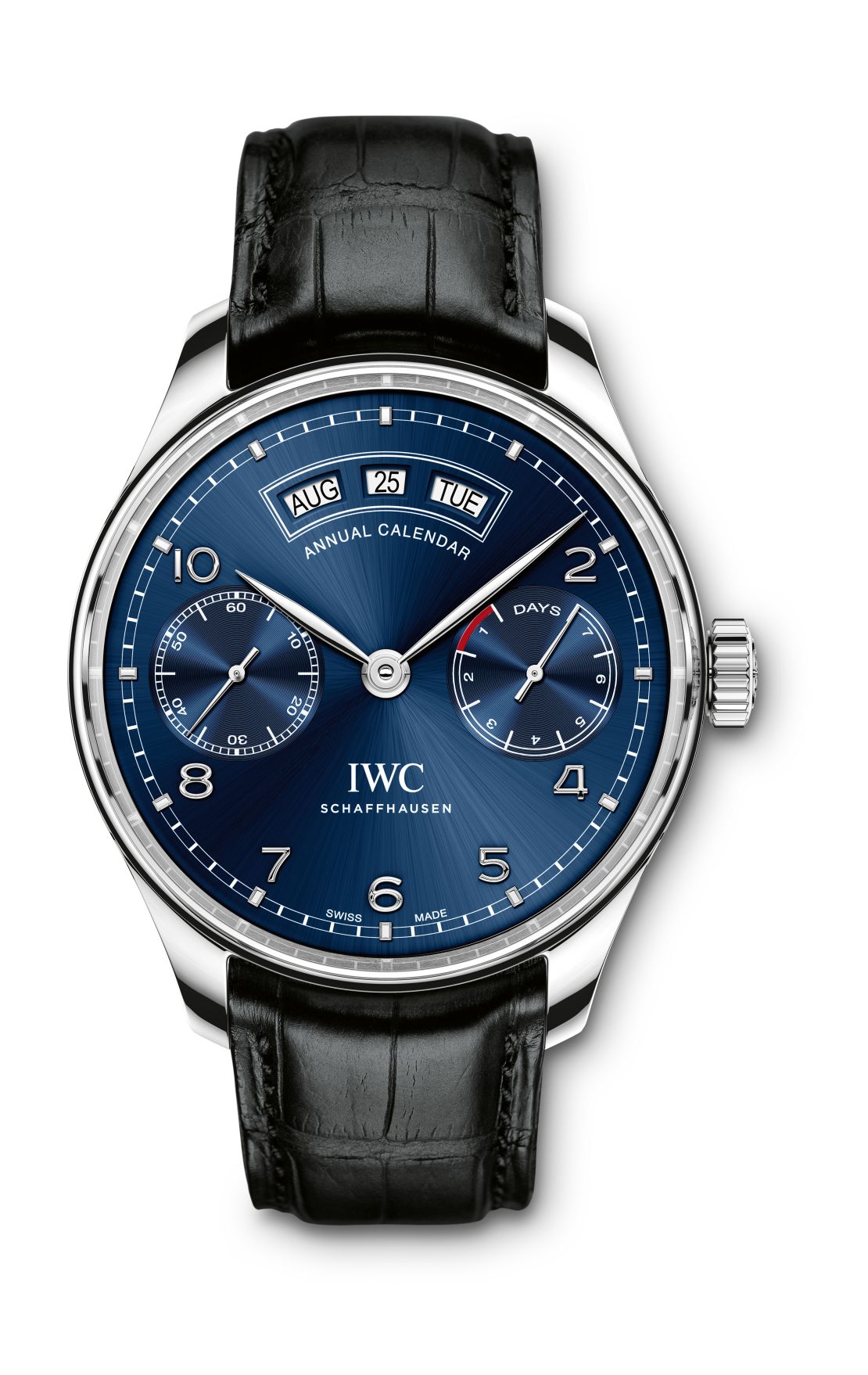 The newly developed Portugieser Annual Calendar closes the gap between the perpetual calendar and the simple date display.