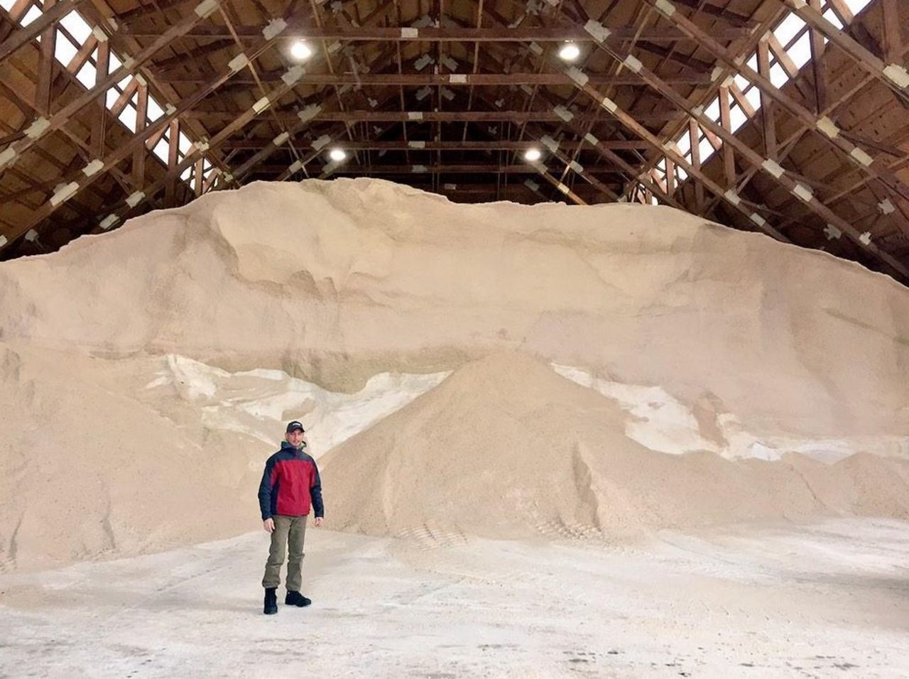 5.500 toneladas de sal en Yonkers, Nueva York, en preparación a la tormenta de nieve, 26 de enero de 2015.