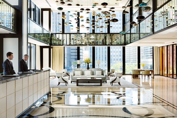 The Langham, Chicago, which has 13 floors of a 52-story tower designed by famed architect Mies van der Rohe, has been named to many "best hotels" lists since its 2013 opening. 