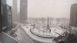 View from my desk before we head out onto the streets for tonight's #cnnsnow coverage in NYC 