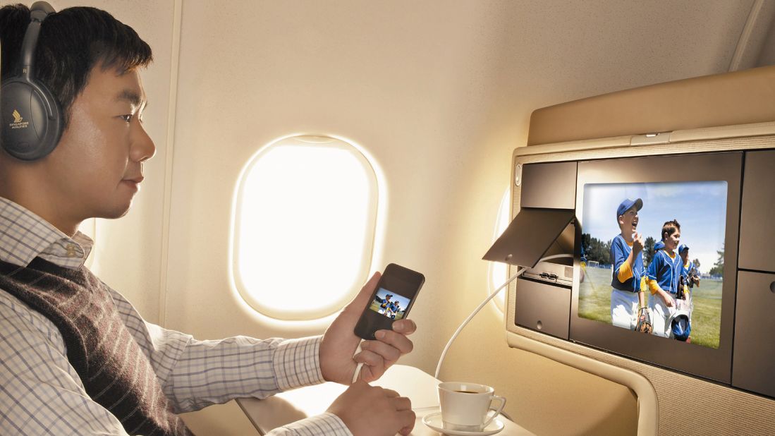 You can surf, tweet and text on 50% of Singapore Airlines' fleet.