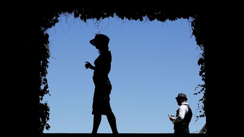 Spectators attend horse races on Wellington Cup Day, which was Saturday, January 24, at Trentham Racecourse in Wellington, New Zealand.