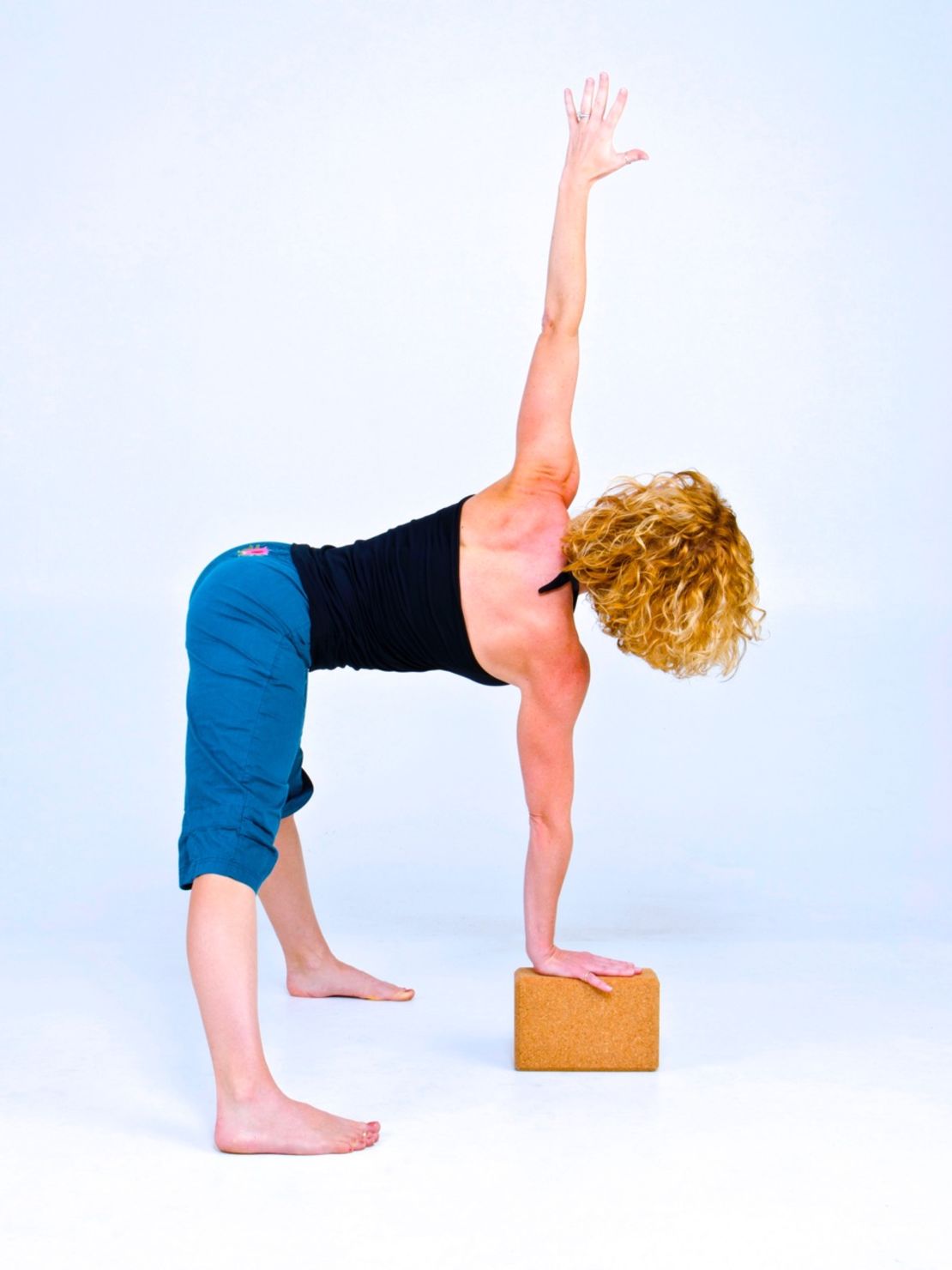 In yoga a standing straddle straddle with a twist lengthens abductors and hamstrings and enhances midback mobility