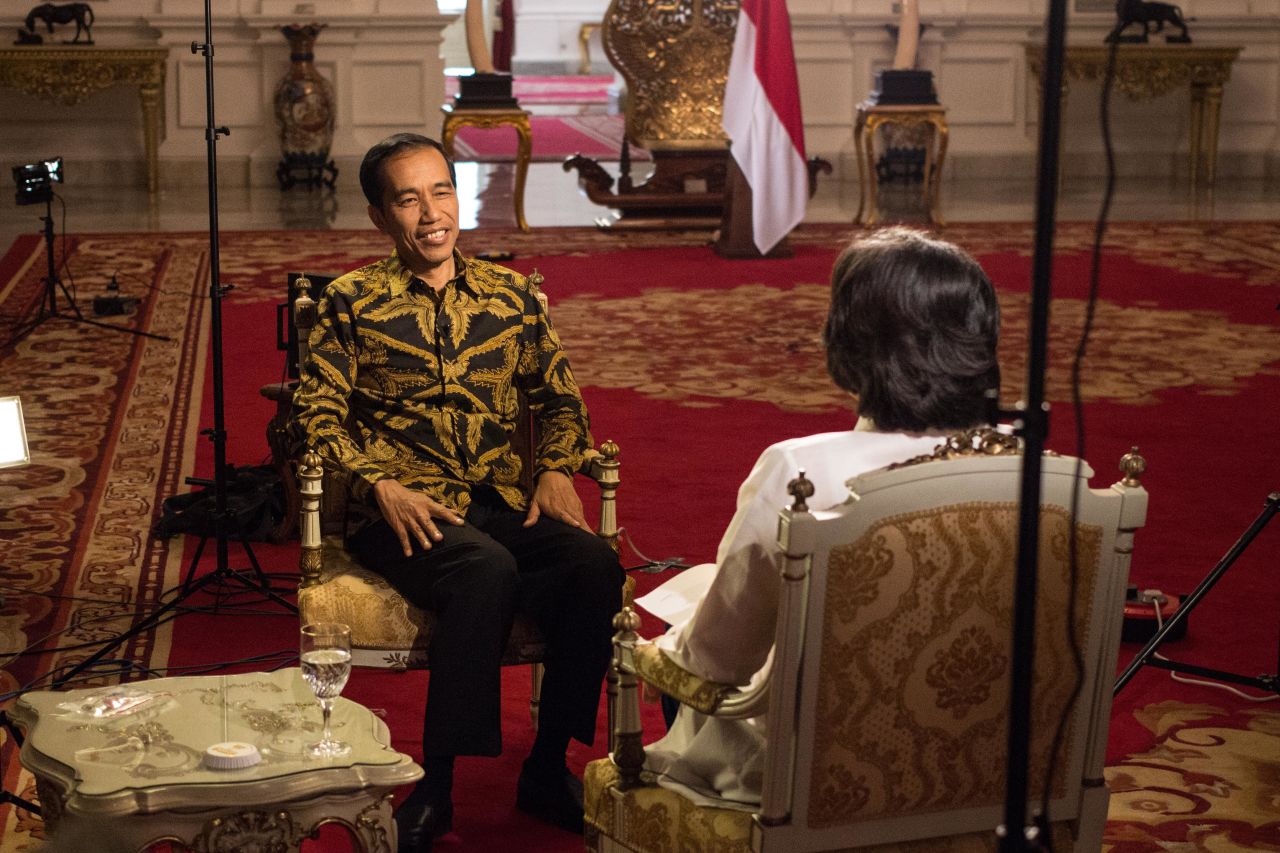 Jokowi's presidency has not been without controversy. Three months into his term, Widodo is facing his first big administrative crisis.<br /><br />His choice for police chief, Budi Gunawan, was a favorite of the head of Widodo's political party and benefactor, former President Megawati Sukarnoputri. (Unusually for an Indonesian President, Widodo does not head a political party.)<br /><br />Days after Widodo announced the nomination, Gunawan was indicted by the country's anti-corruption commission.<br /><br />In apparent retaliation, police arrested the deputy chief of the country's anti-corruption body.<br /><br />"Our commitment still is to eradicate corruption," President Widodo told Amanpour, though he has only delayed -- not called off -- Gunawan's inauguration as police chief.