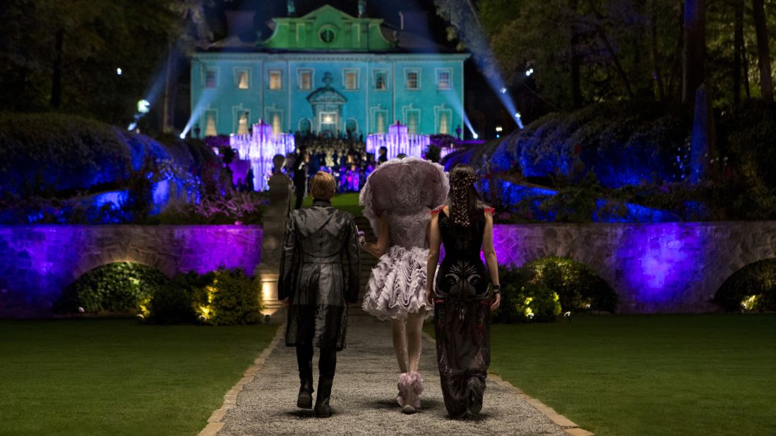 The mansion was more colorful in "Catching Fire."