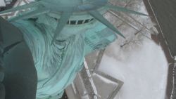 earth cam statue snow