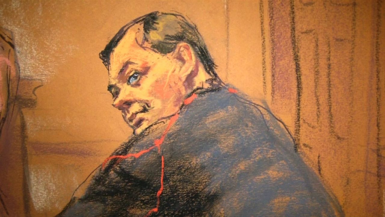 Evgeny Buryakov, seen here in a court sketch, has been accused of spying for Russia.