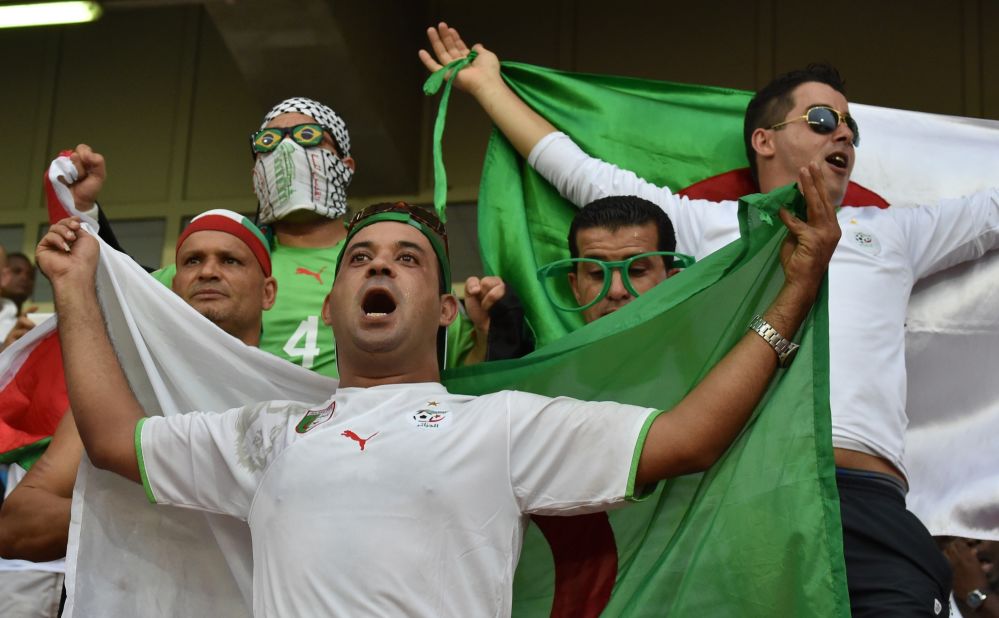 Algeria fans prepare for their country's AFCON Group C fixture with Senegal in Malabo, Equatorial Guinea.