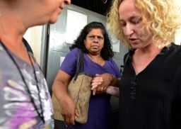 Raji Sukumaran visiting her son inside Kerobokan prison, January 27, 2015. 