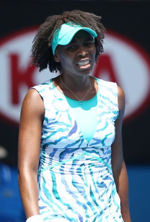 Venus Williams failed in her bid to make a first grand slam semifinal since the 2010 U.S. Open. She made 38 unforced errors -- combined with only 10 winners.
