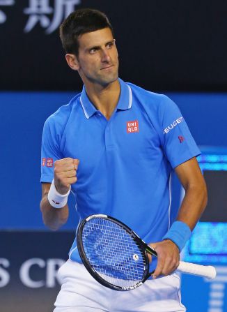 In the men's draw, world No. 1 Novak Djokovic, seen here, easily dispatched big-serving Canadian Milos Raonic 7-6 (5) 6-4 6-2 to reach the semifinals.
