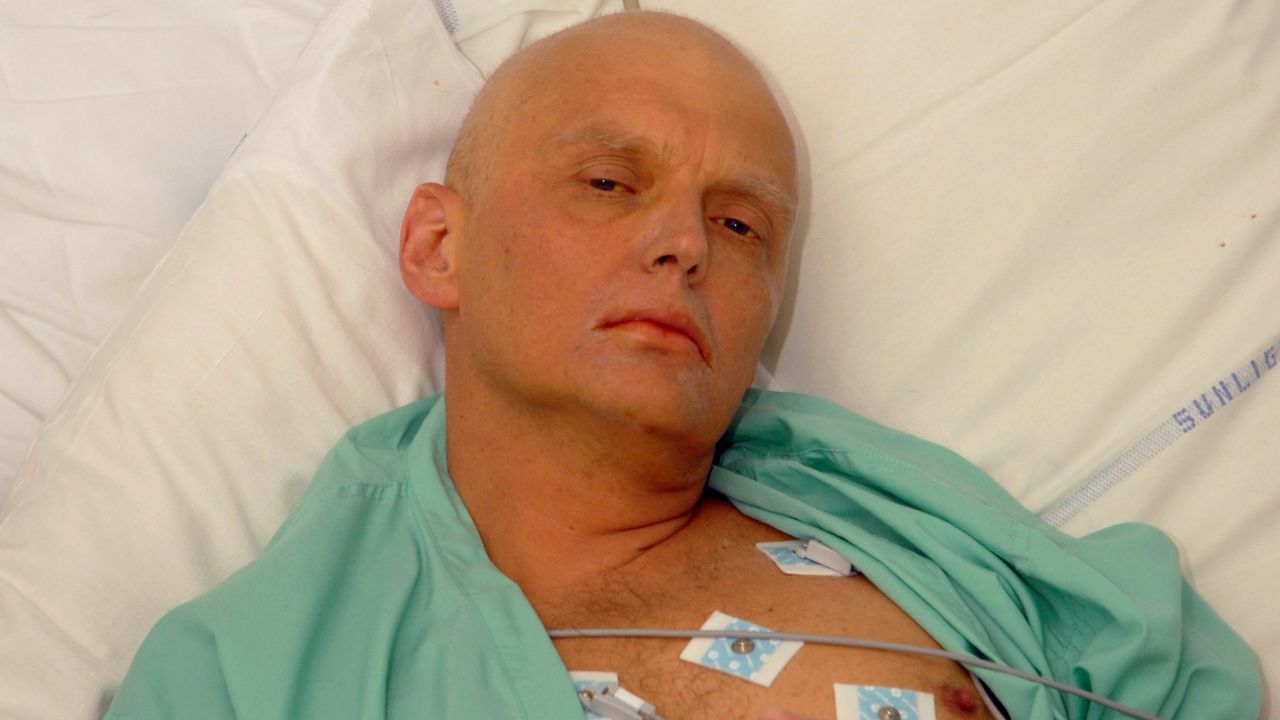 Alexander Litvinenko is pictured in a London hospital on November 20, 2006, three days before his death.