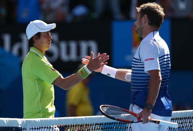 He saw off U.S. Open finalist Kei Nishikori 6-3 6-4 7-6 (6).