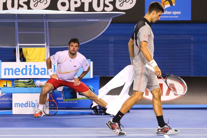 The last three grand slam matches between Djokovic and Wawrinka have all gone five sets, including last year in Melbourne.