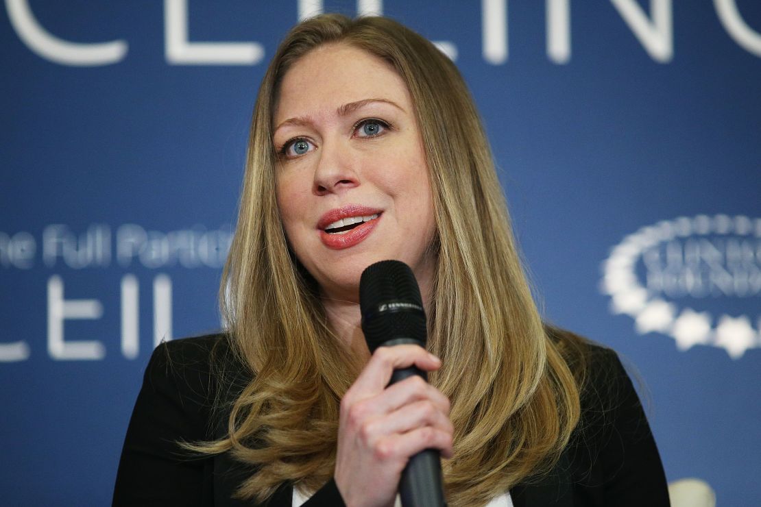 Chelsea Clinton speaking at the Clinton Foundation in April 2104.