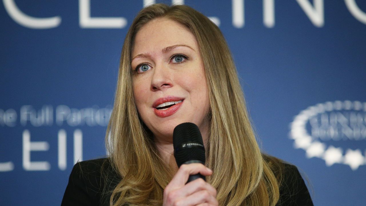 Chelsea Clinton speaking at the Clinton Foundation in April 2104.