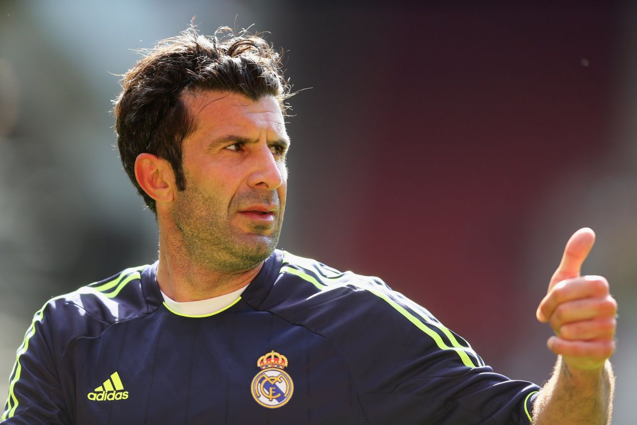 Former Real Madrid and Barcelona star Luis Figo was one of the ex-pros asked to play for the Kuwaiti All-Stars at the reopening of Jaber Al-Ahmad International Stadium. 