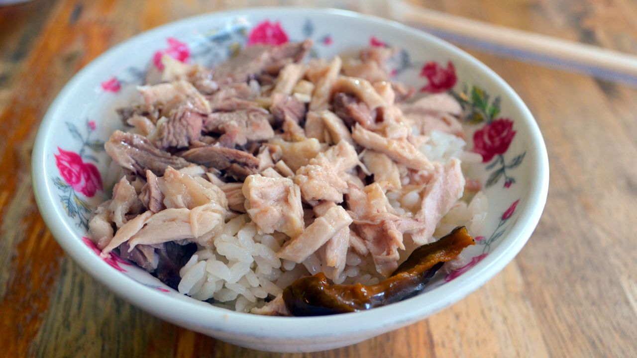 Turkey was first imported to Taiwan centuries ago when the island was ruled by Dutch colonists. A bowl of aromatic shredded turkey rice costs less than $1.