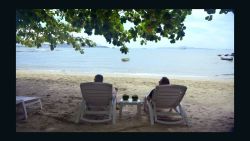 Morgan Spurlock recuperates on the beach Thailand, for an episode of CNN's "Inside Man" on medical tourism.