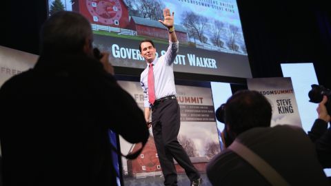 Scott Walker speaks at the Iowa Freedom Summit.