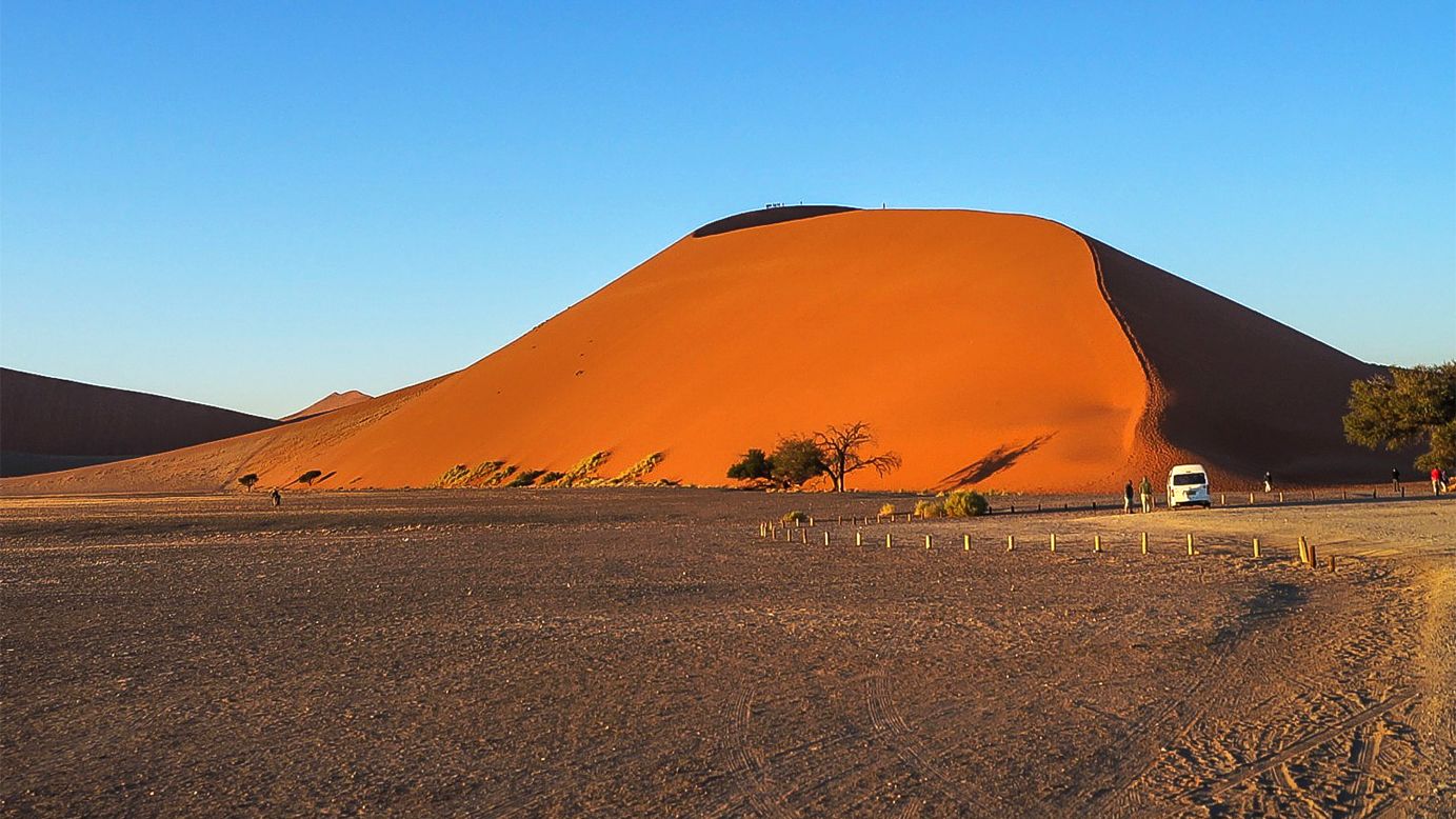 Let's start with the mind-blowingly beautiful landscape.<br />The red dunes of the Namib Desert are some of the most photographed in the world. <br />None more so than the Namib-Nauklift National Park's oddly shaped Dune 45 or those of the Sossusvlei area.