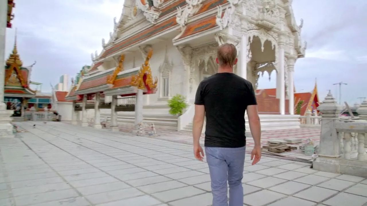 Morgan Spurlock visits the Grand Palace in Bangkok, Thailand, for an episode of CNN's "Inside Man."