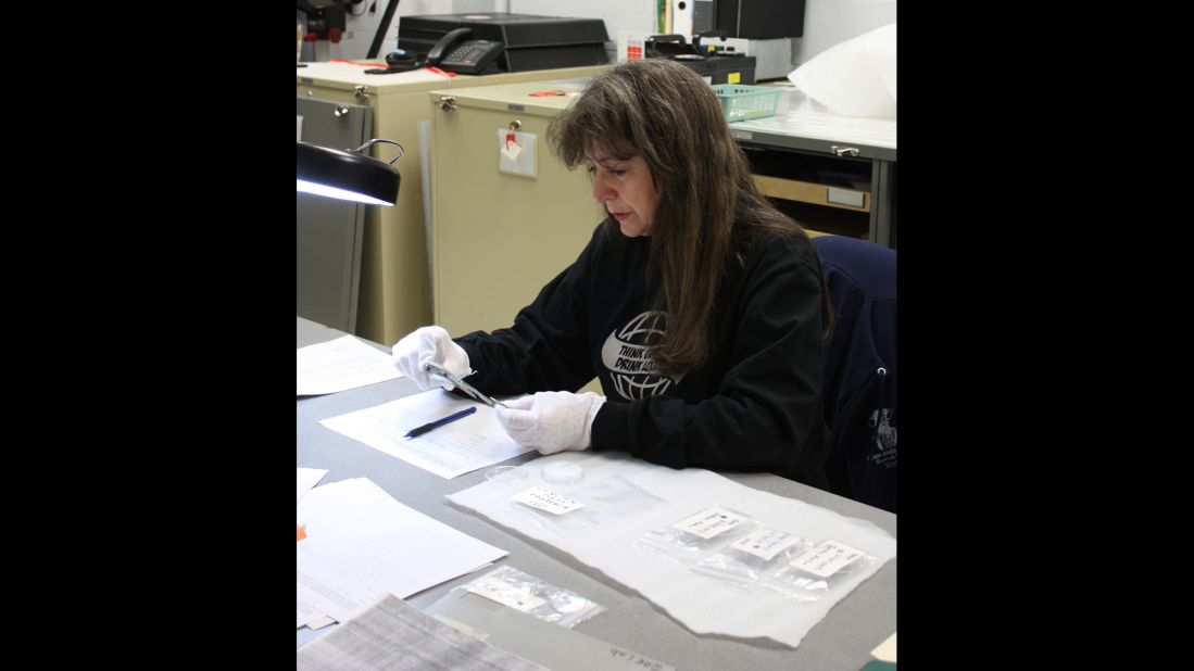 Volunteer archaeologist Linda Carnes-McNaughton helped examine the medical equipment found on the shipwreck.
