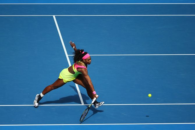 Williams' record in semifinals in Melbourne improved to 6-0. 