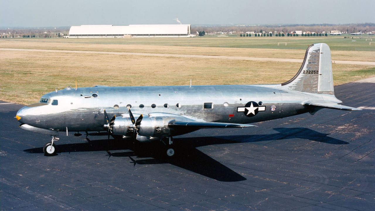 The Douglas VC-54C, nicknamed "Sacred Cow," is on display at the National Museum of the United States Air Force, near Dayton, Ohio. Sacred Cow served as President Franklin Roosevelt's official transportation to the Yalta Conference in February 1945.