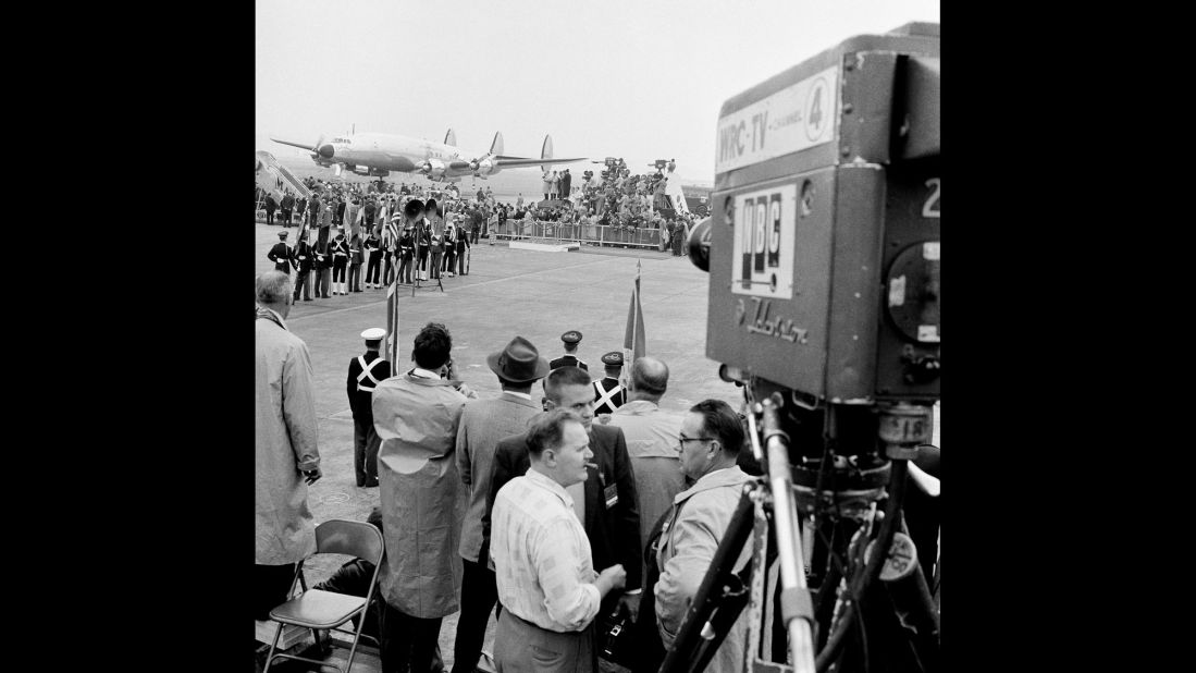 A presidential plane named Columbine III ferried Dwight D. Eisenhower, Britain's Queen Elizabeth II and Prince Philip to Washington in November 1957.