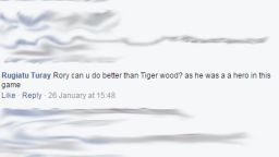 Tiger Woods facebook question