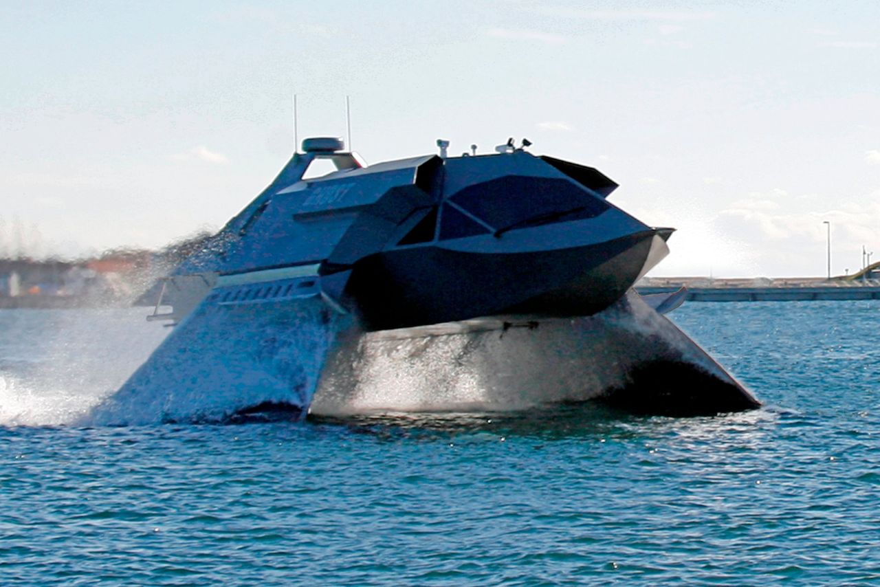 "We're actually flying through this incredibly dense foam, which is mostly air, which gives us much higher speeds," said Gregory Sancoff of Juliet Marine Systems.