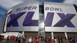 Big event - fans explore the University of Phoenix stadium in Glendale, Arizona where Super Bowl XLIX will kick off.
