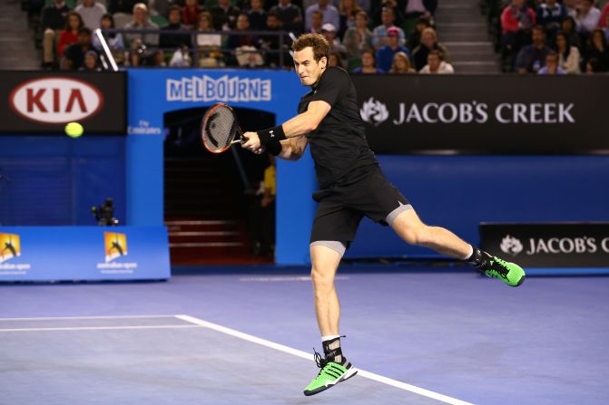 Murray stepped up his baseline game in the final three sets, pinning Berdych back.