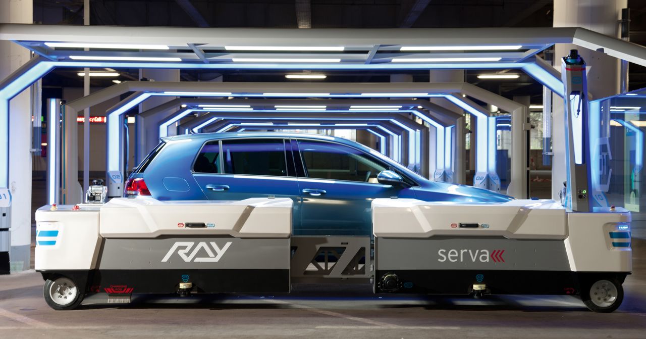 This robotic valet physically lifts your three tons of road machinery and slots it into pre-designated robot parking bay. Nicknamed RAY by its creators, the automated forklift truck is the brainchild of Germany's Serva Transport.