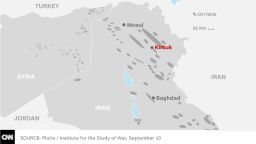 Kirkuk, in northeast Iraq, is located on top of some of the country's largest oil reserves.