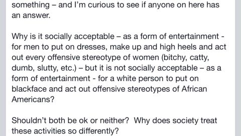 Mary Cheney facebook blackface