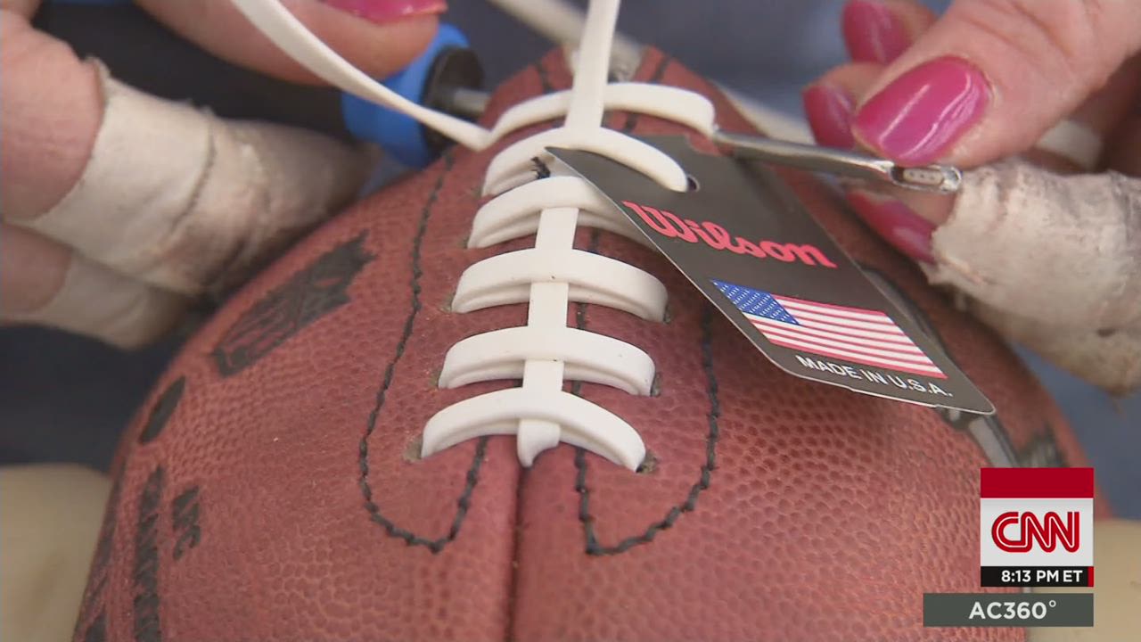 This factory makes all the footballs used in NFL games