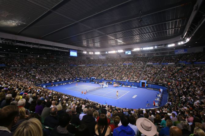 Afterwards, organizers used the roof. It seemed to help Williams' already potent serve. 