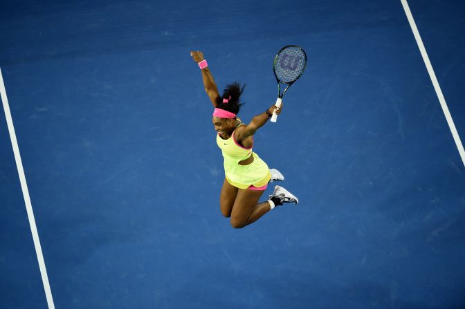 But on a third match point, Sharapova could do nothing since Williams was serving. She hit an ace and later leaped in celebration.