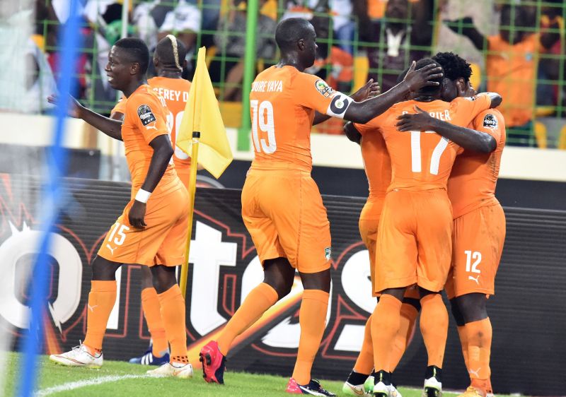 Ivory Coast's soccer stars' jerseys