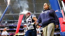 GLENDALE, AZ - FEBRUARY 01:  Head coach Bill Belichick of the New England Patriots takes the field alongside players prior to Super Bowl XLIX against the Seattle Seahawks at University of Phoenix Stadium on February 1, 2015 in Glendale, Arizona.  (Photo by Kevin C. Cox/Getty Images)