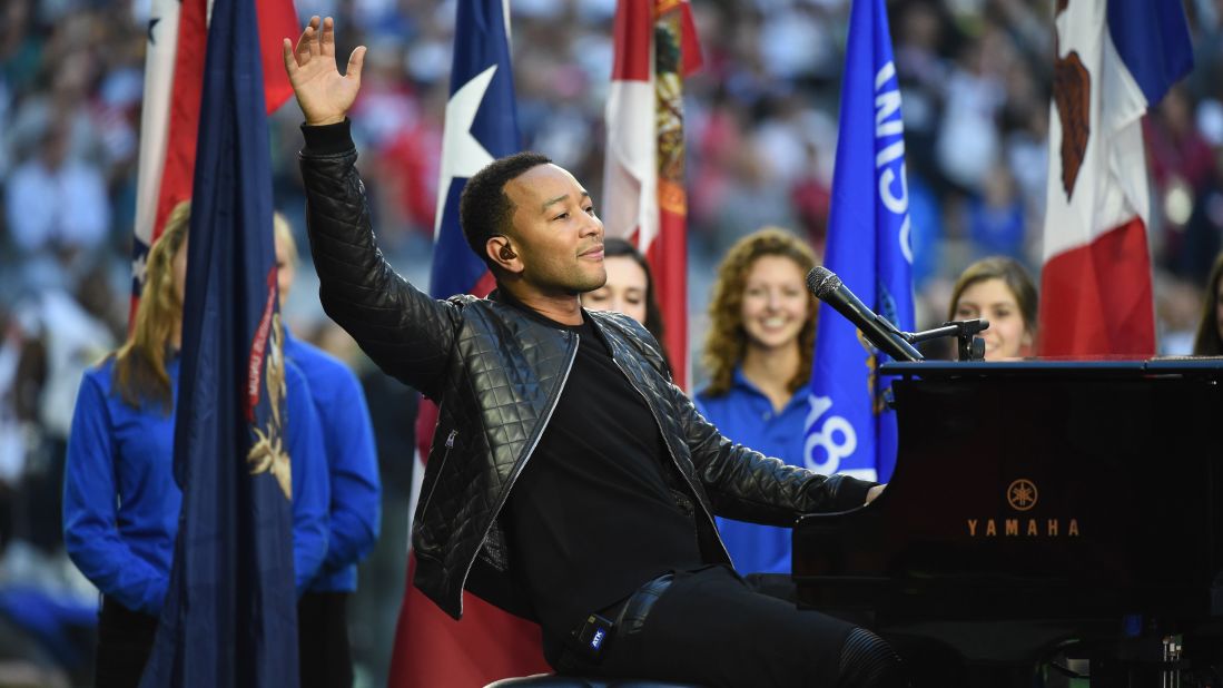 John Legend sang "America the Beautiful."