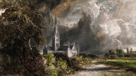 The price of John Constable's "Salisbury Cathedral from the Meadows" jumped dramatically at a Sotheby's auction in New York.