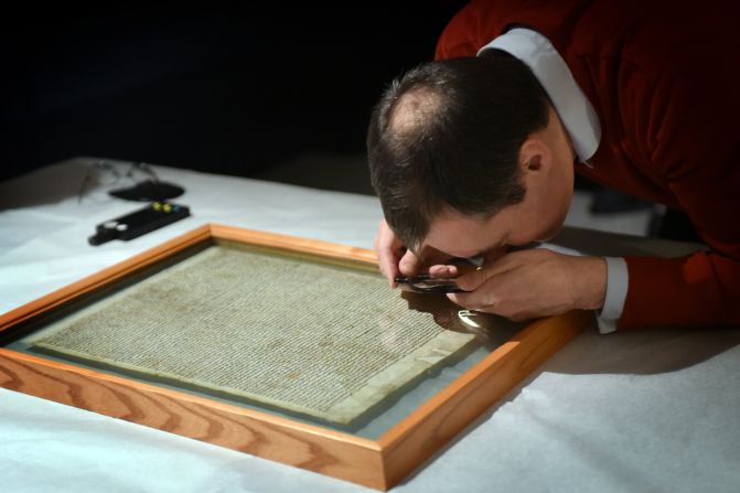 The exhibition will give academics a once-in-a-lifetime opportunity to examine all four of the Magna Carta manuscripts side by side, to study differences in text, handwriting, condition and signs of ownership.