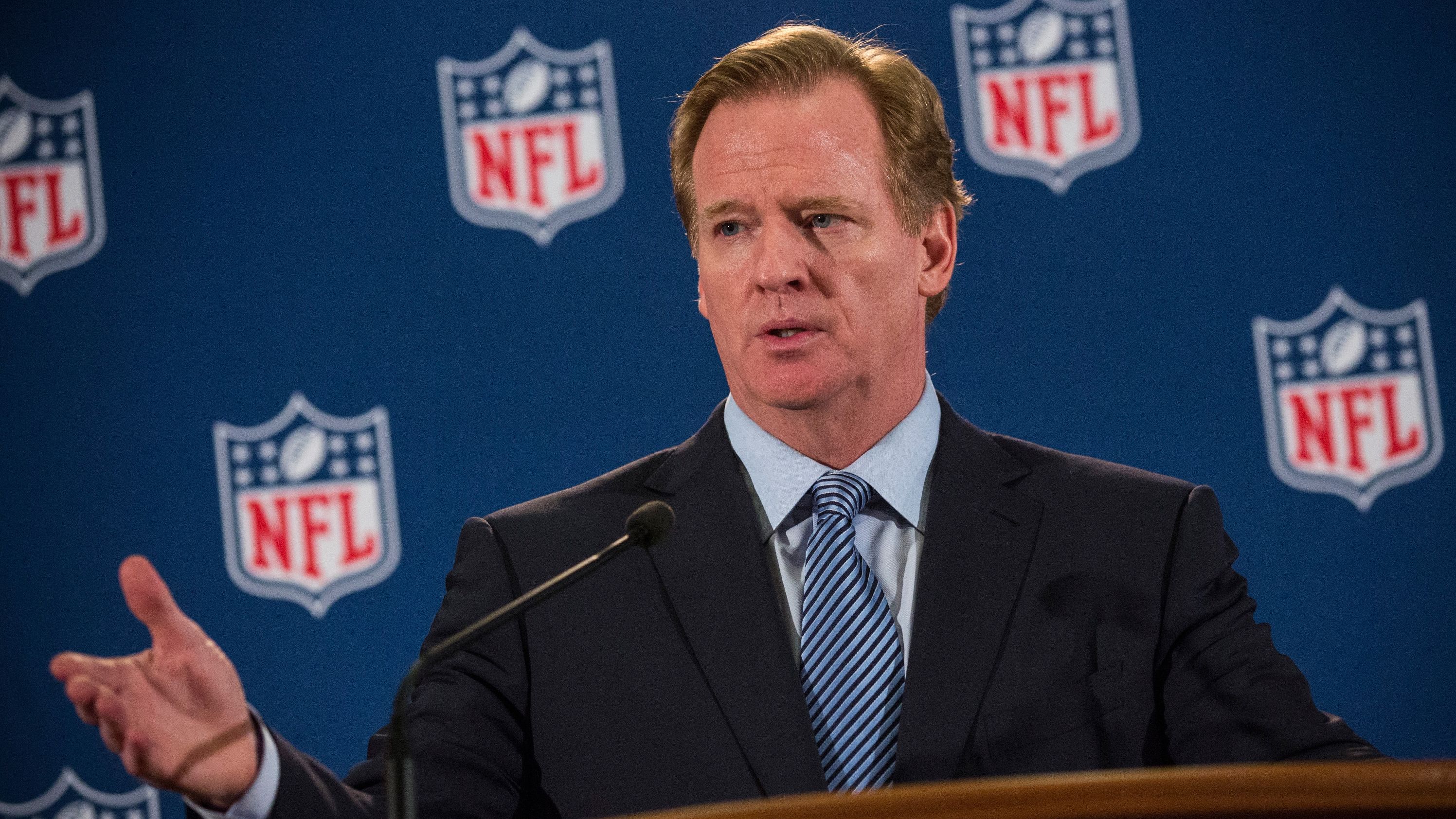NFL Commissioner Roger Goodell says the league is making a commitment to women in executive jobs.