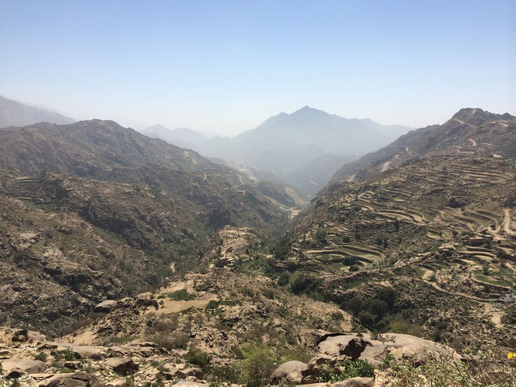 The mountains on the Saudi-Yemeni border are beautiful -- but difficult to patrol.
