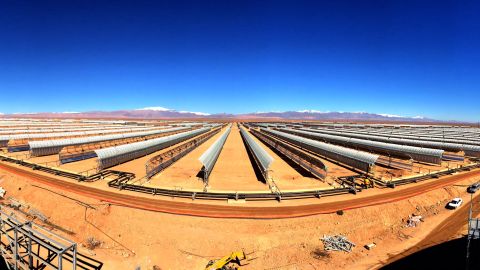 Morocco's Noor 1 solar plant outside Ouarzazate is among the nation's cutting edge renewable energy projects. When it is completed in 2018 it will produce enough clean energy to power one million homes.