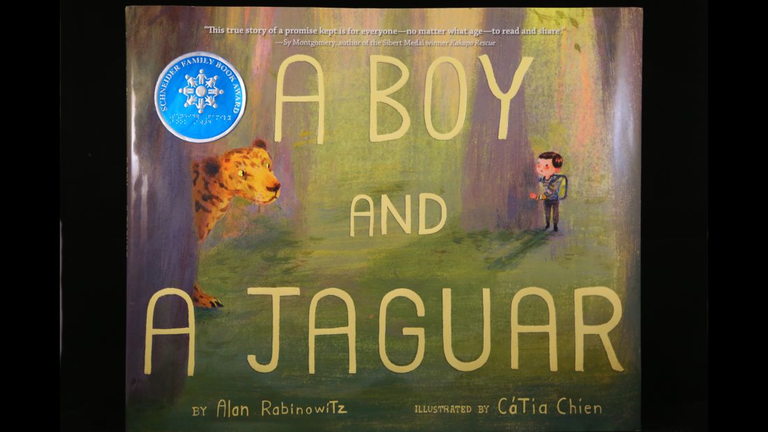 "A BOY AND A JAGUAR" written by Alan Rabinowitz and illustrated by Catia Chien, wins the Schneider Family Book Award for children ages 0 to 10. 